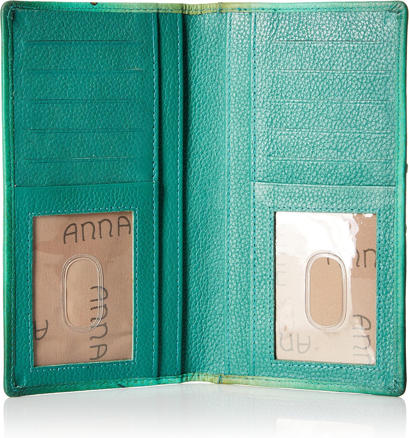 Anna by Anuschka Women's Hand Painted Genuine Leather Two Fold Organizer Wallet - Image 5