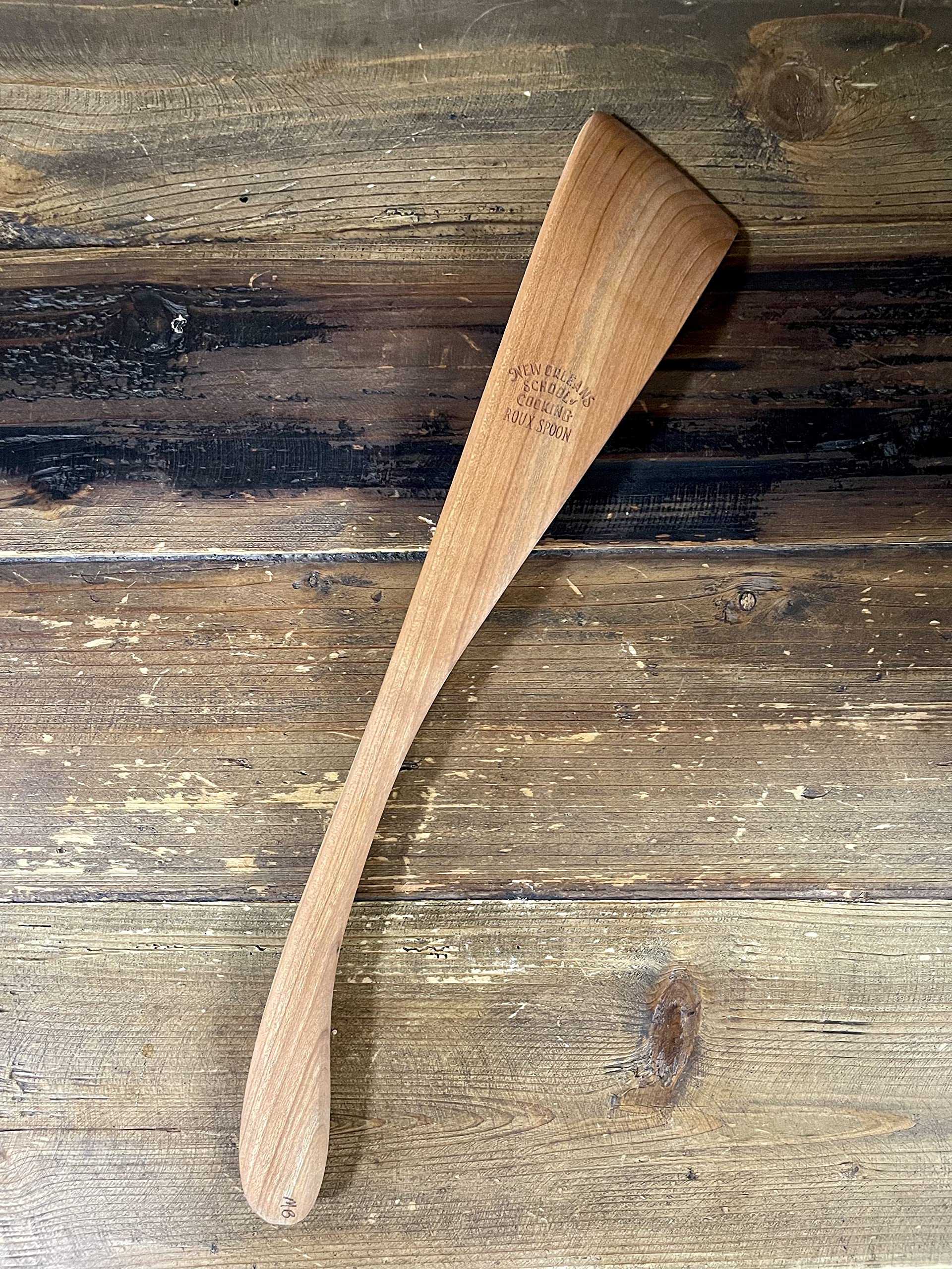 Handcrafted Louisiana Roux Spoon from New Orleans School of Cooking (Right-handed)