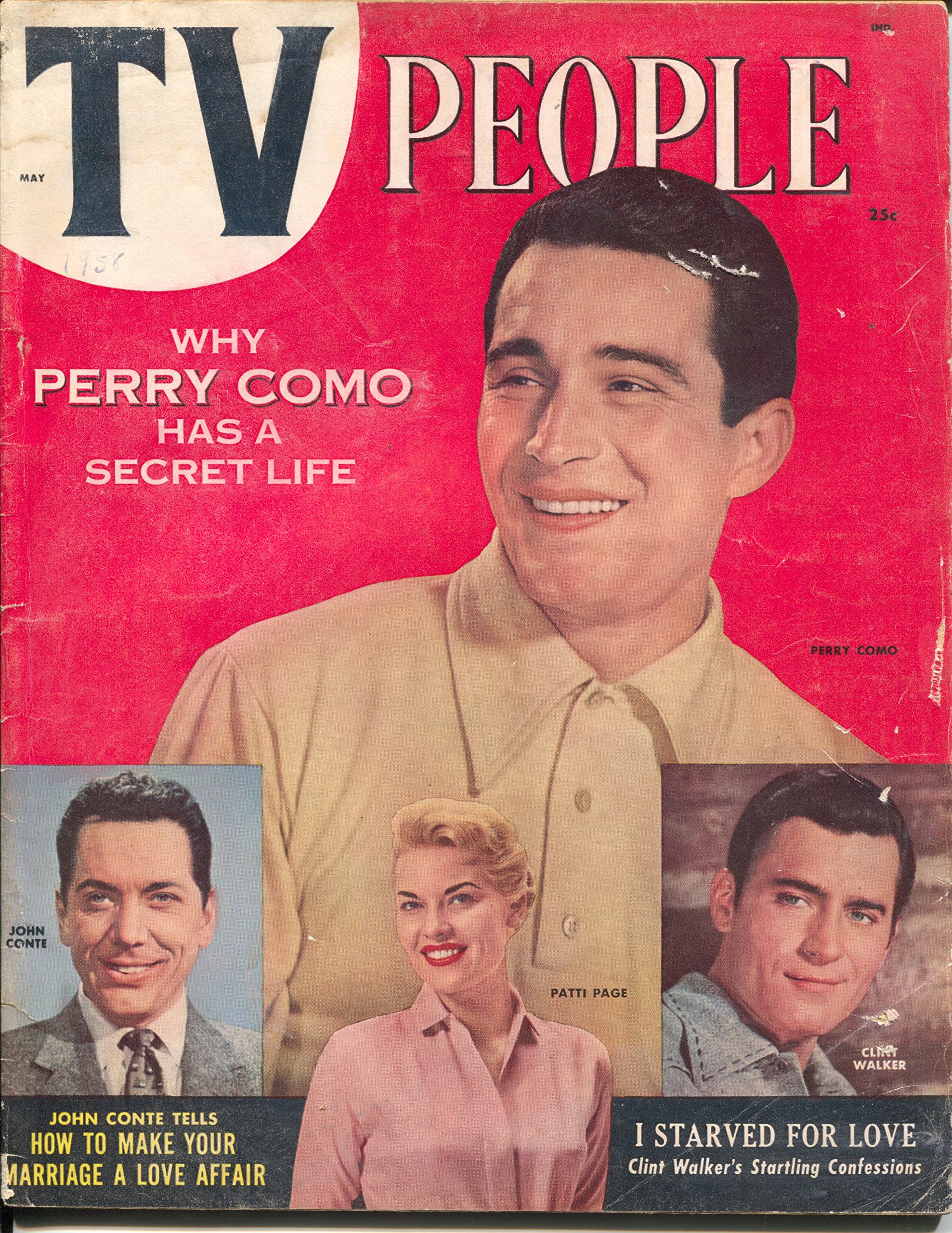 TV People 5/1958-Atlas-Clint Walker-Patti Page-Perry Como-Wyatt Earp-VG