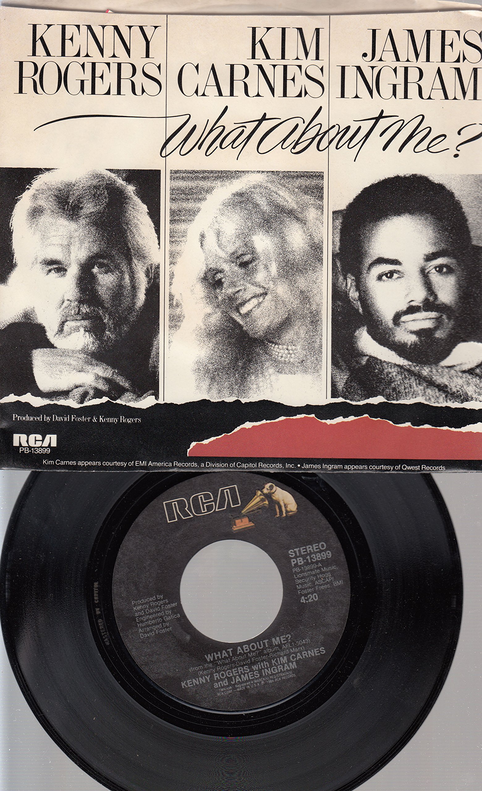 KENNY ROGERS, KIM CARNES, JAMES INGRAM 45 RPM What About Me? / The Rest Of Last Night