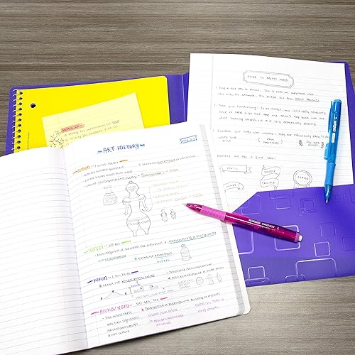 Miniatura 6 de BAZIC - Carpeta de polietileno con 2 bolsillos, cartera en relieve cúbico, soporte de carpetas de plástico tamaño carta para oficina, organizador de