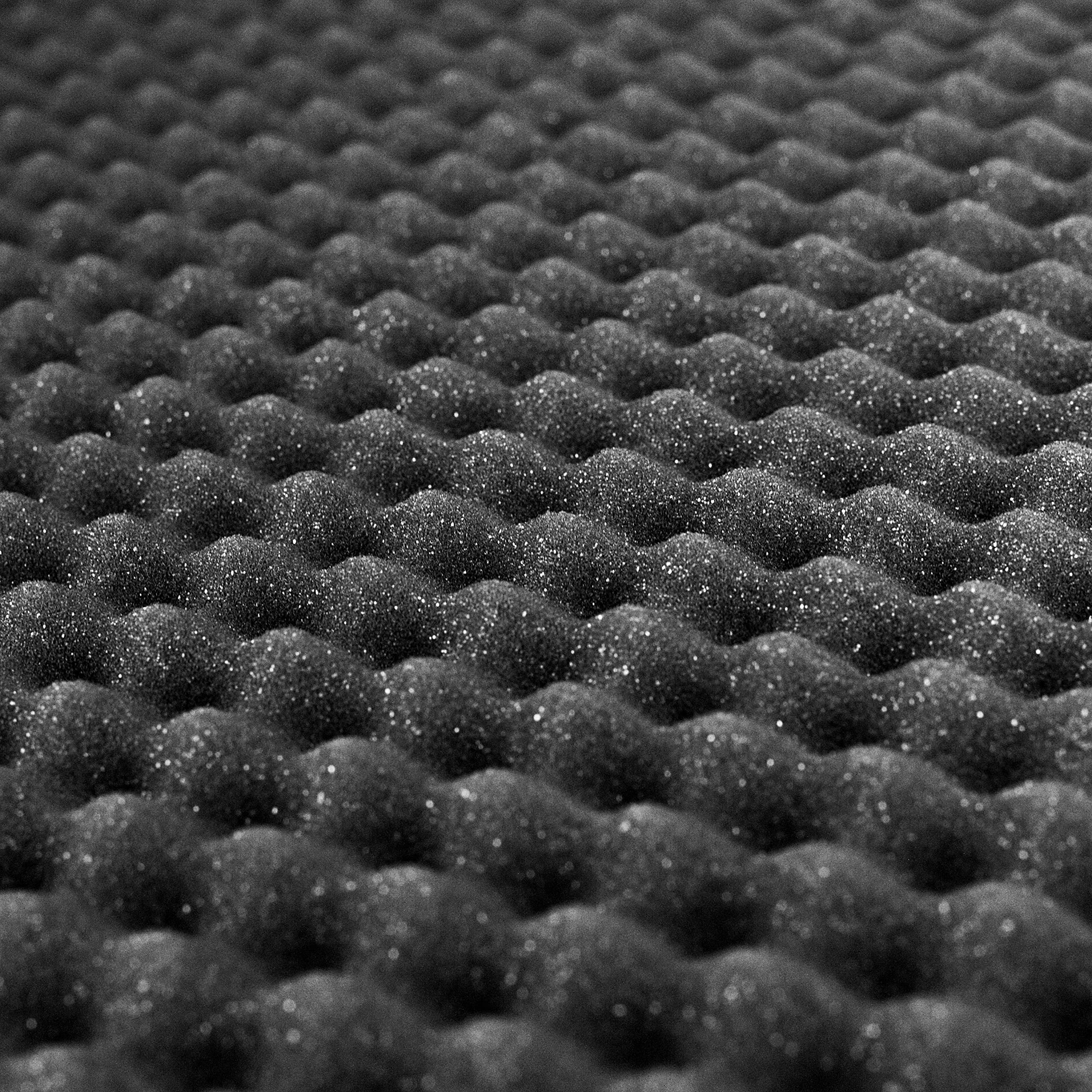 ACOUSPANEL 12 Pannelli Fonoassorbenti Acustici Design Alveolare Pannello Fonoassorbente 50x50x2cm Pannelli Acustici Non Compresso Grigio Antracite