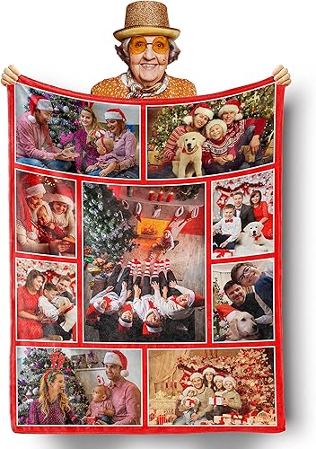 Mantas personalizadas con fotos, manta personalizada de collage de fotos, suave, con mis propias fotos, regalos personalizados para Navidad, disponible en Yaxa Peru