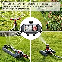 Vista 6 de Eden 93413 Temporizador de agua digital programable de 4 zonas, compatible con sensor de humedad del suelo inalámbrico