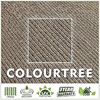 Vista 5 de ColourTree 24' x 24' x 24' Toldo triangular marrón parasol de tela para sombra, toldo para patio, cochera - Bloqueo UV resistente a los rayos UV