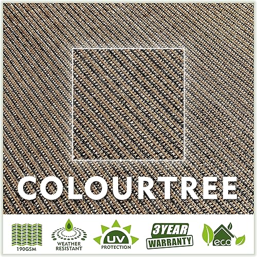 Miniatura 5 de ColourTree CTAPT24 - Toldo de malla (bloqueo de rayos UV, triángulo recto), uso comercial intensivo, toldo tipo vela para el sol, tamaño