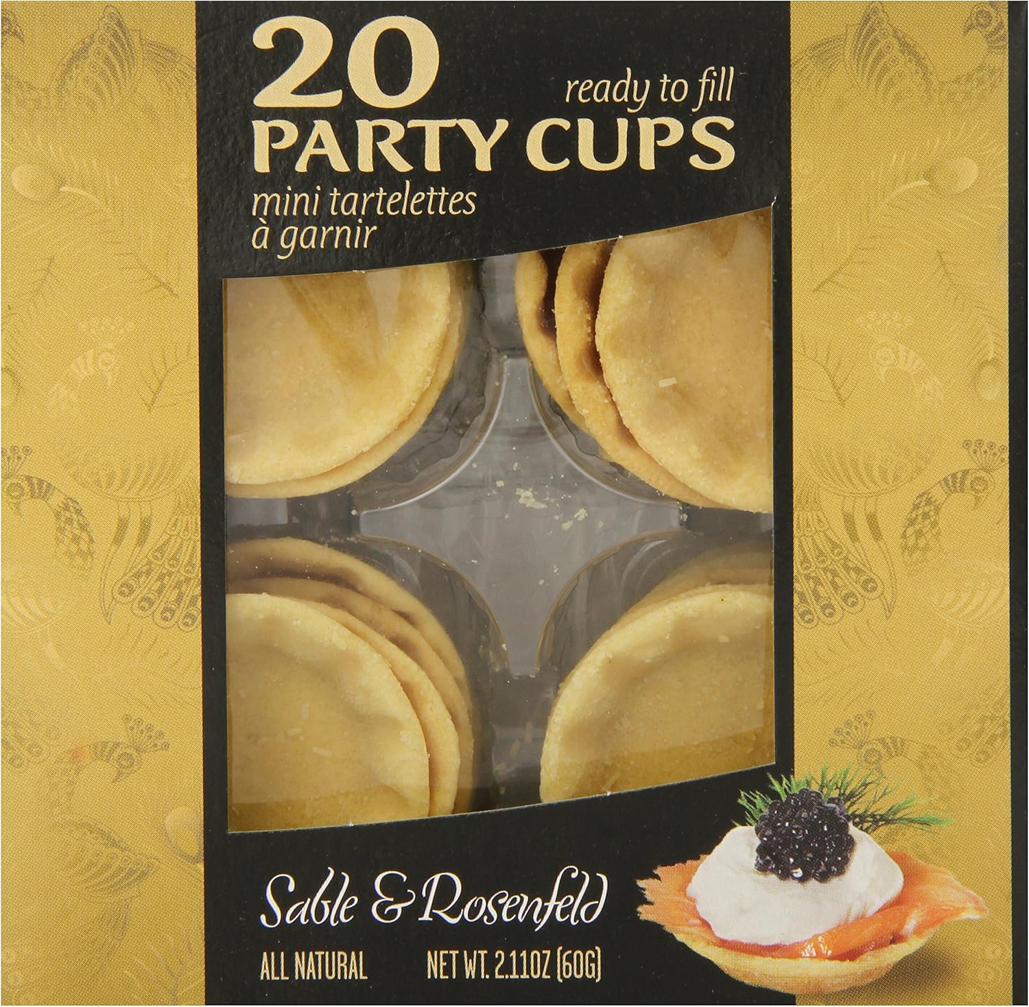 Sable & Rosenfeld Mini Pastry Party Cups, 20 Count (Pack of 16