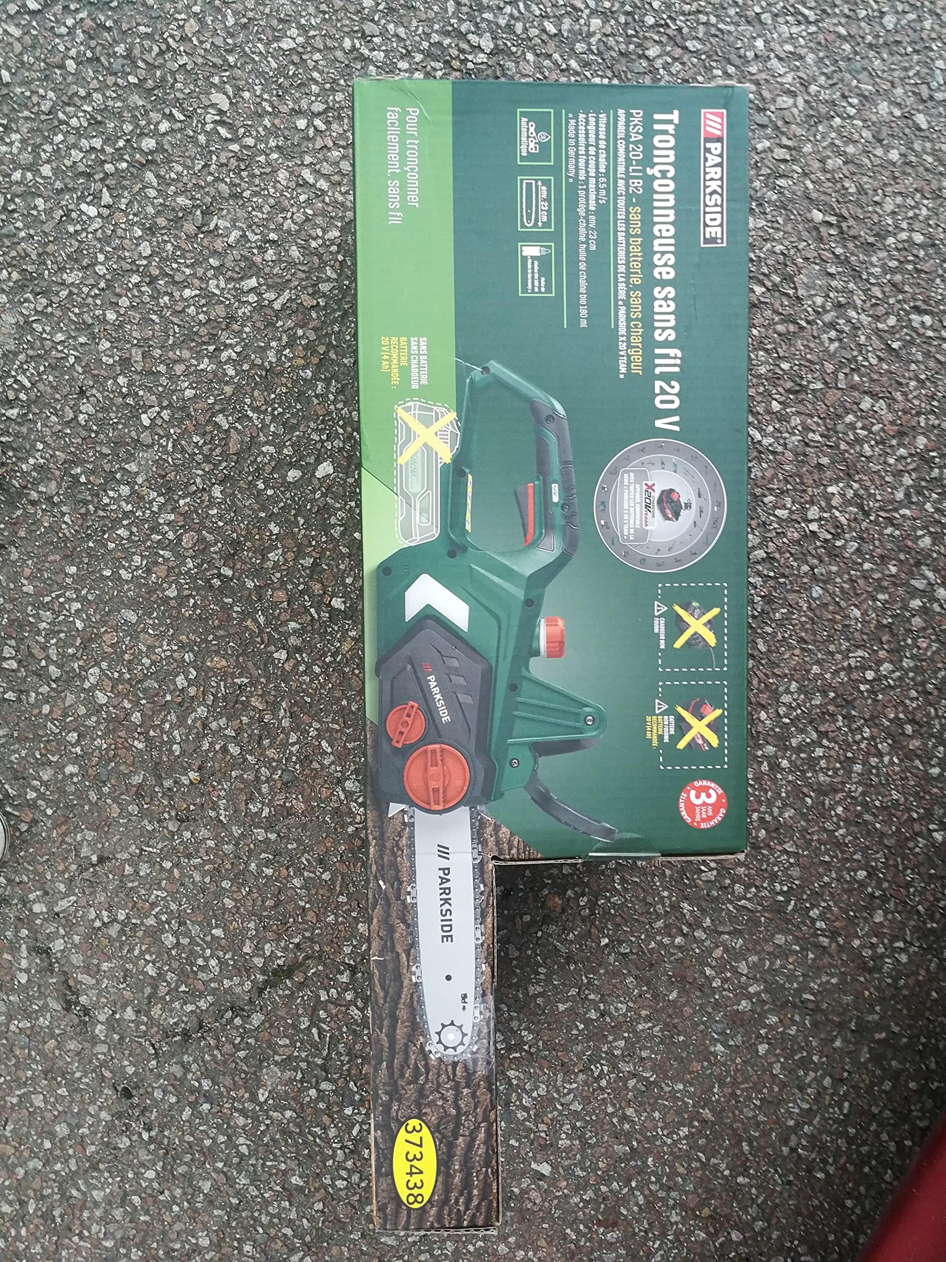 4334036007549 PARKSIDE PMBA 20-Li B2 Scie à ruban sans fil 20 V sans