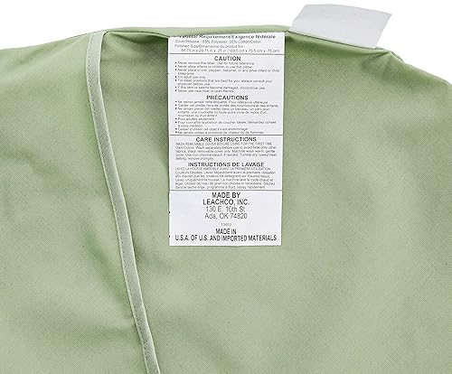 Miniatura 3 de Leachco - Funda de repuesto para Snoogle salvia Pájaros/Hoja azul, Mezclilla, Verde salvia