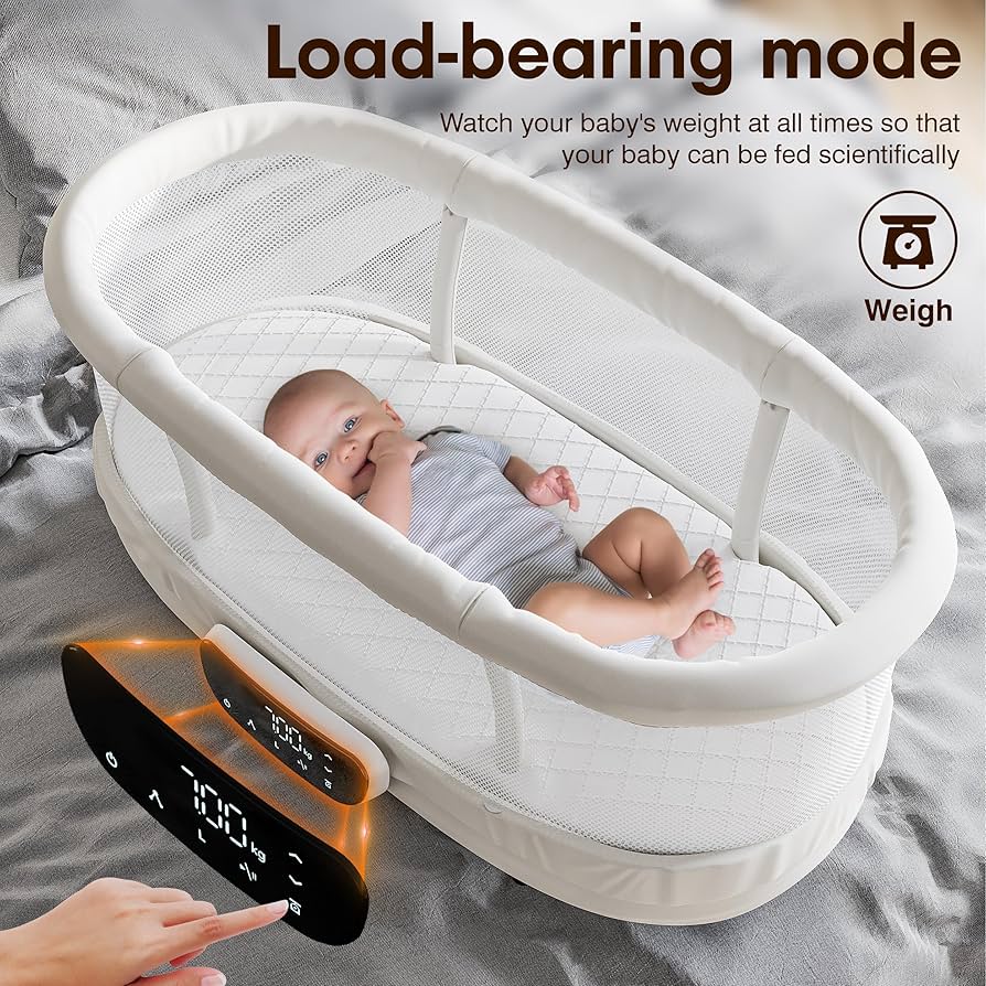 Amazon.com: AMKE 4 in 1 Baby Bassinet with 5 Rocking Motion
