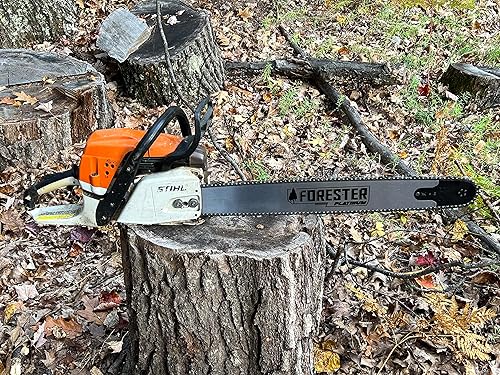 Miniatura 6 de FORESTER Barra guía de motosierra de repuesto platino de 25 pulgadas - 25 pulgadas de longitud, paso de 38 pulgadas, calibre 050, montaje D025,