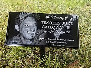 Personalised Pet Stone Memorial Marker Granite Marker Dog Cat Horse Bird Human 6