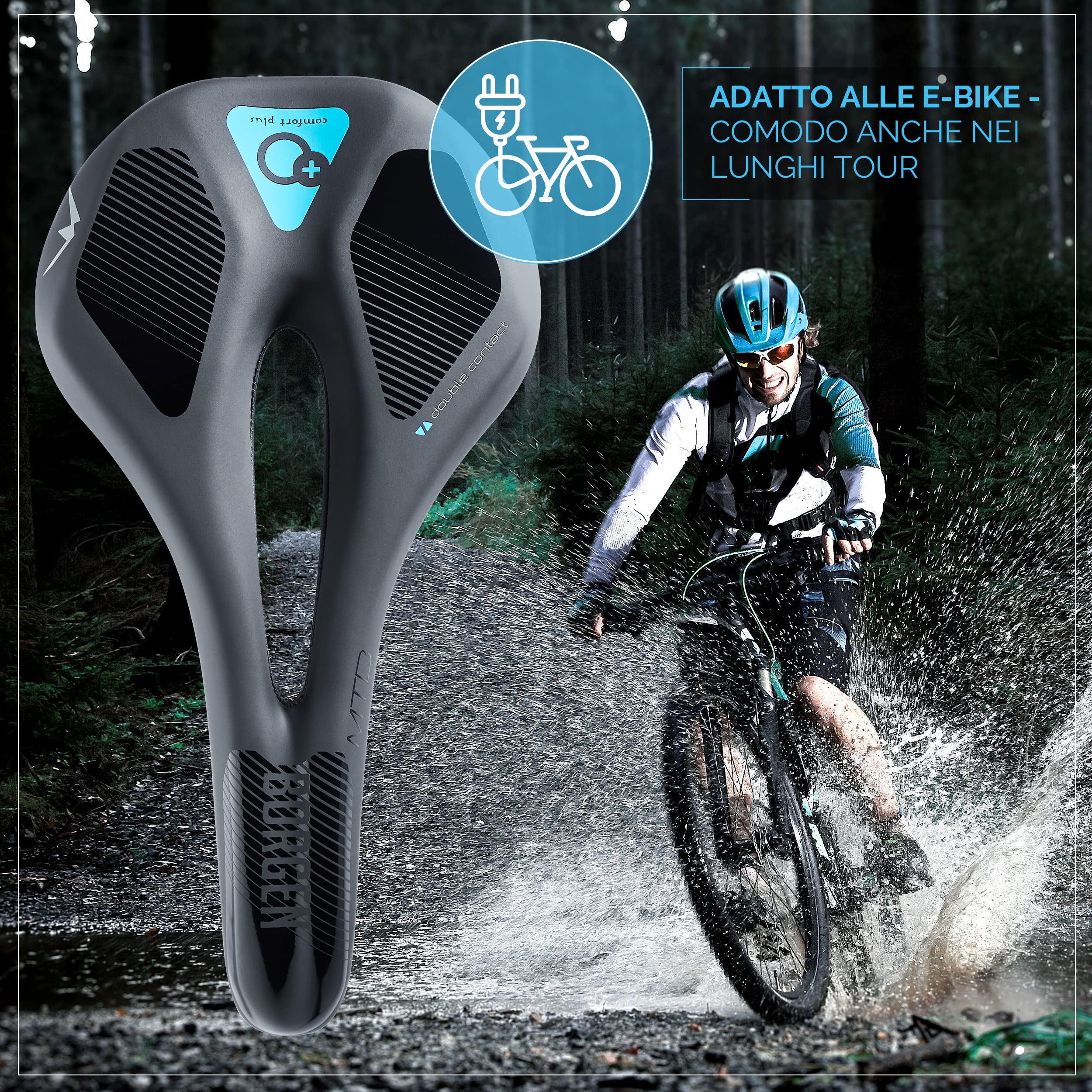 Sella Bici Universale In Gel - Comoda, Antiprostata, Traspirante E Ammortizzata, Con Copertura Impermeabile Inclusa - Foto 4