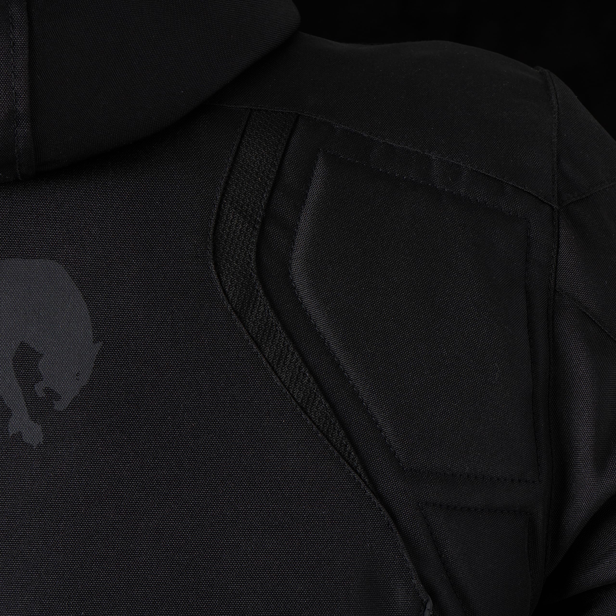 Furygan Veste homme moto SHARD - Protection avancée des épaules et des coudes - Capuche Amovible ou attachée dans le dos - Doublure thermique amovible - Manche réglable - Tailles différentes