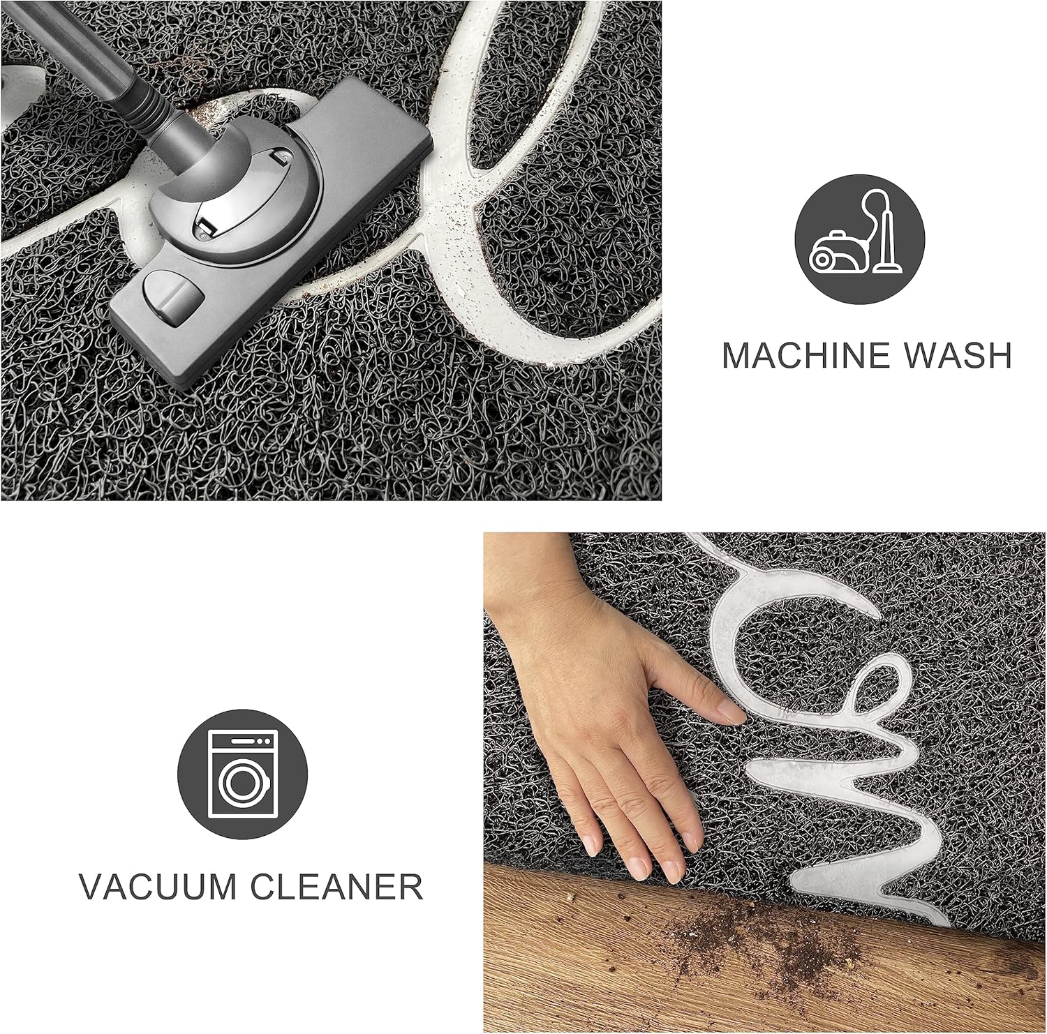 KILOCOCO 2.3'x3.5' Striped Outdoor Rug & 18''x30'' Red Door Mat Set - Waterproof, Non-Slip, Washable - Casual Rustic Style - Adult, Hallway