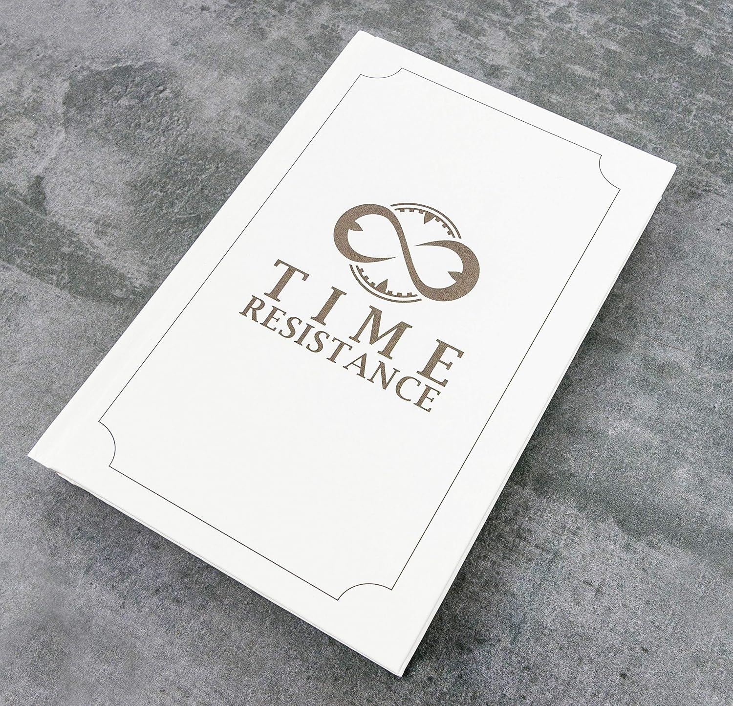 Time Resistance Notebook Hard Cover Lined Paper Book for Refillable A5 Journal, White - Image 3