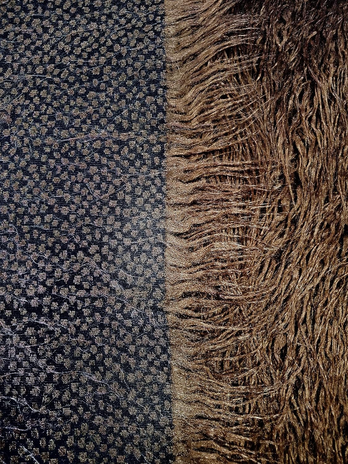 Faux Fur Long Pile Curly Fabric Alpaca Brown / 60" Wide/Sold by The Yard