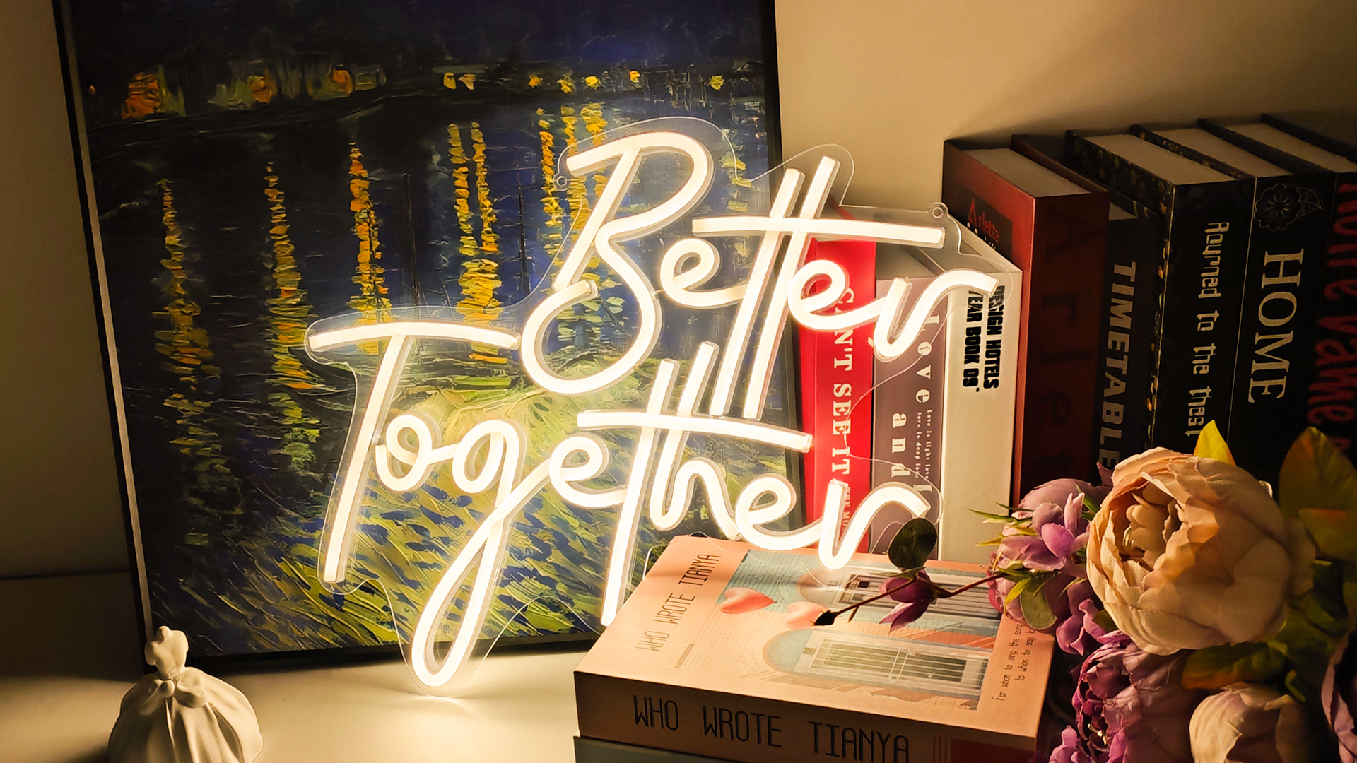 Ulalaza Better Together LED Neon Sign Night Light for Wall Party