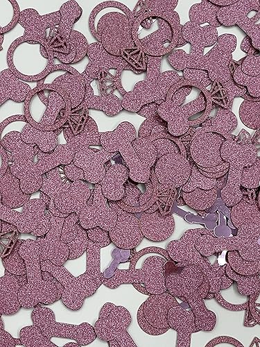 Miniatura 4 de 800 piezas de confeti rosa con purpurina rosa lindo confeti para fiesta, confeti de fiesta, confeti para decoración del día de San Valentín,