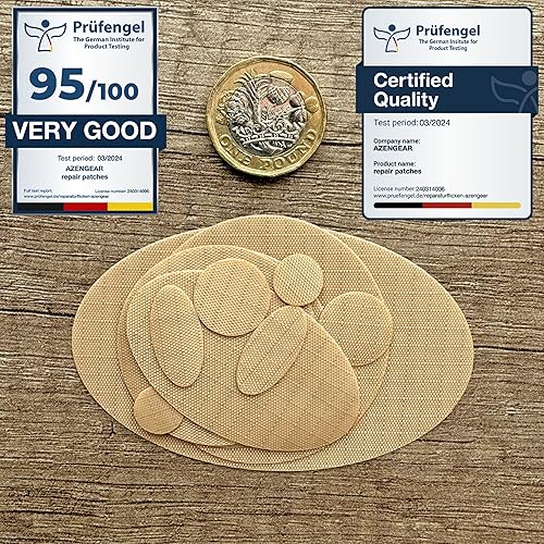 Vista 63 de aZengear Parches de reparación, impermeables, autoadhesivos, resistentes al desgarro al frío y al calor, de nailon y poliéster, para reparar Negro