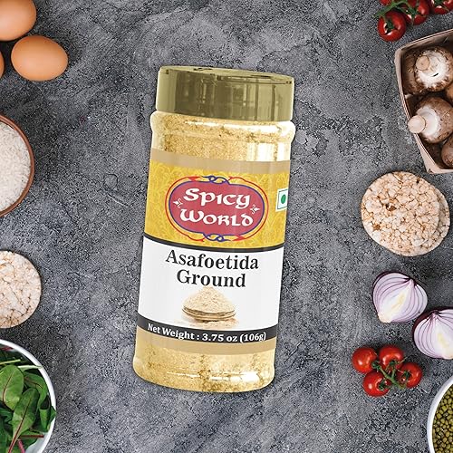 Miniatura 7 de Asafoetida (Hing / Heeng) Polvo molido, 3.75 oz (106 g) - Todo natural y sin OMG - por Spicy World