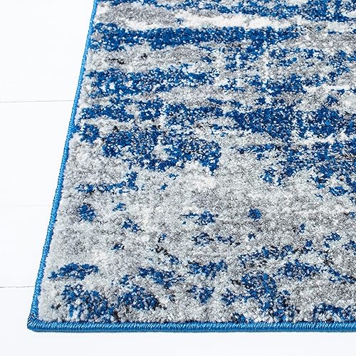 Miniatura 3 de SAFAVIEH Evoke Collection EVK272L - Alfombra moderna abstracta que no desprende pelusa, para sala de estar, dormitorio, entrada, 3 x 5 pies, azul