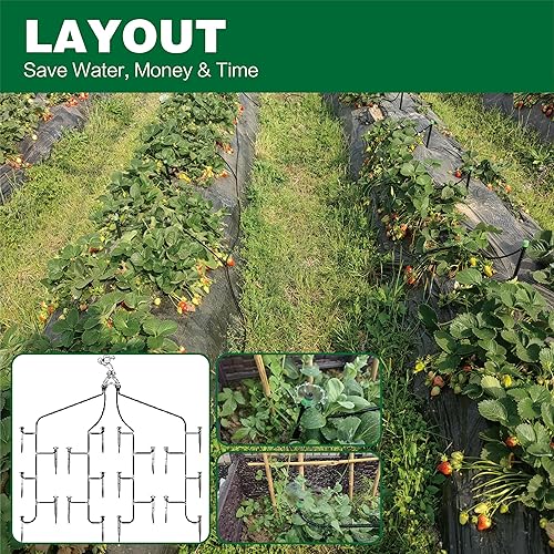 Miniatura 7 de Kit de sistema de riego por goteo de 120 pies, sistema de riego automático de bricolaje, juego de equipos de riego automático para césped de cama