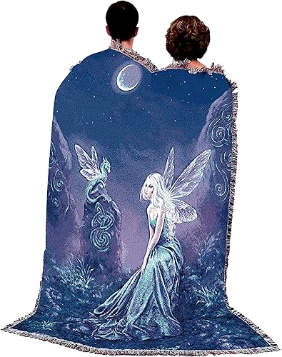 Miniatura 3 de Pure Country Weavers Rachel Anderson - Manta luminiscente de hadas tejida de algodón, hecha en los Estados Unidos (72 x 54 pulgadas)