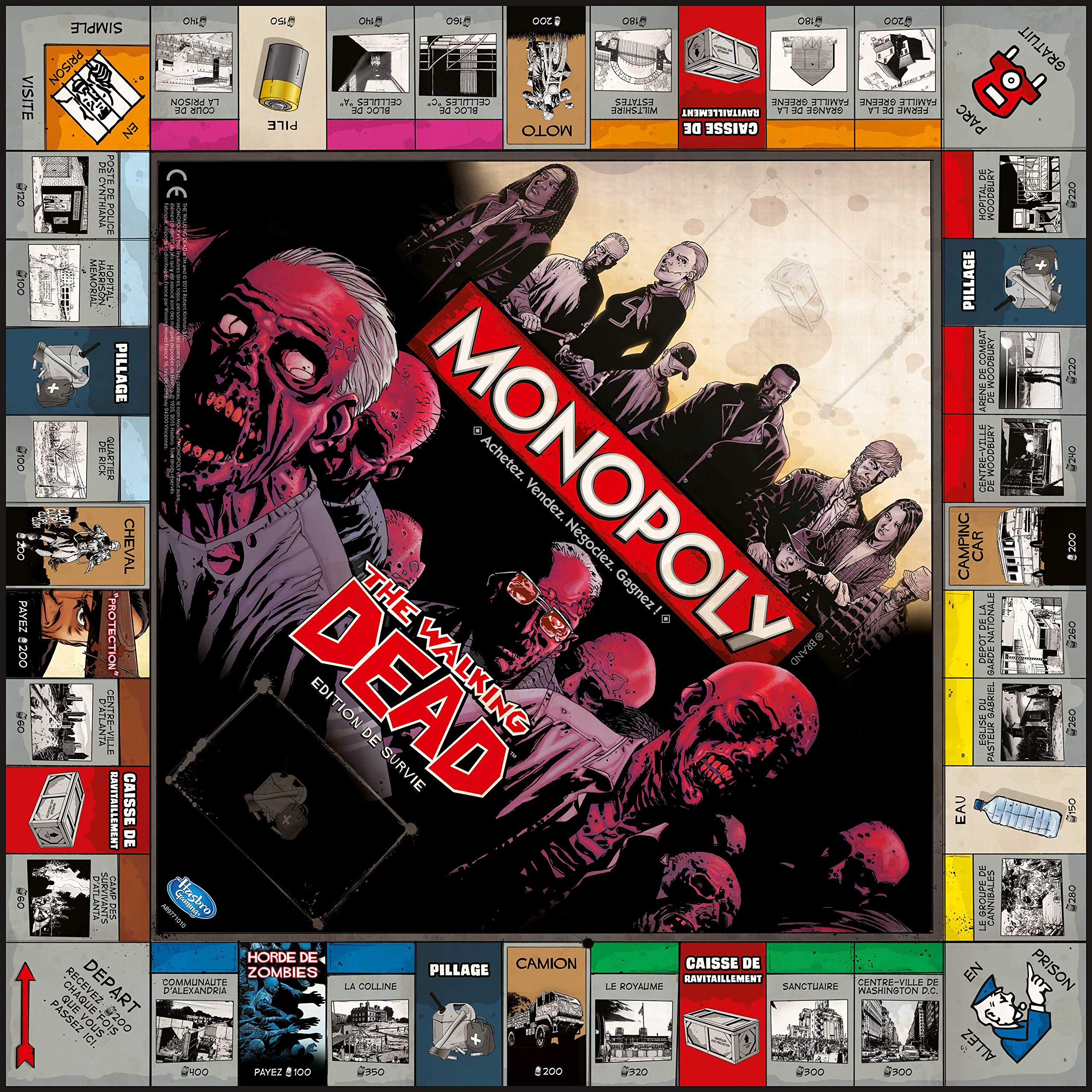 Monopoly The Walking Dead Comics - Jeu de société - Version française