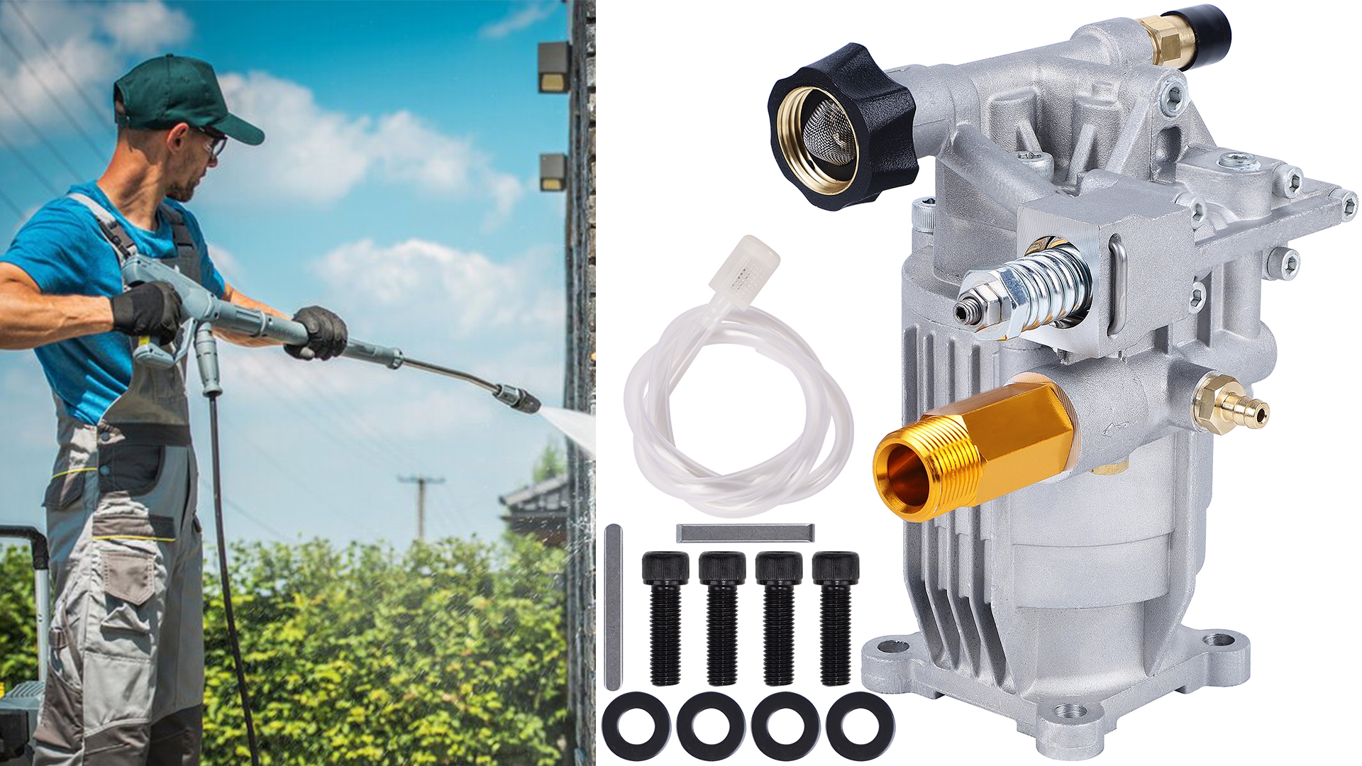 myupowa　1205 Biswing - Pressure Washer Pump, 3/4