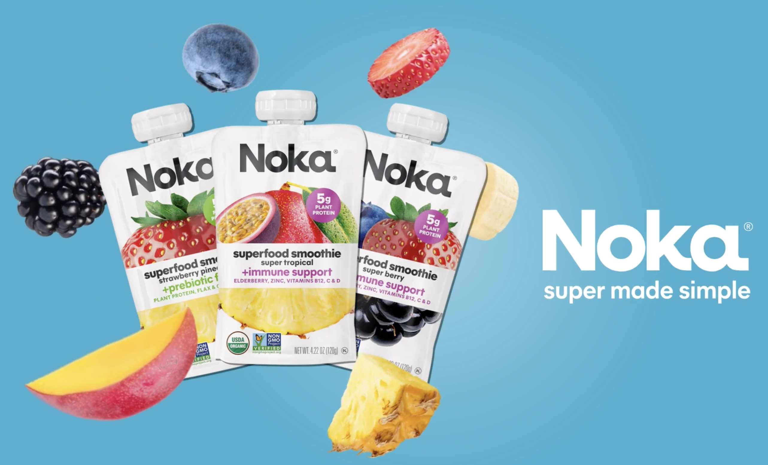 Amazon.com : Noka Superfood Fruit Smoothie Pouches Variety Pack