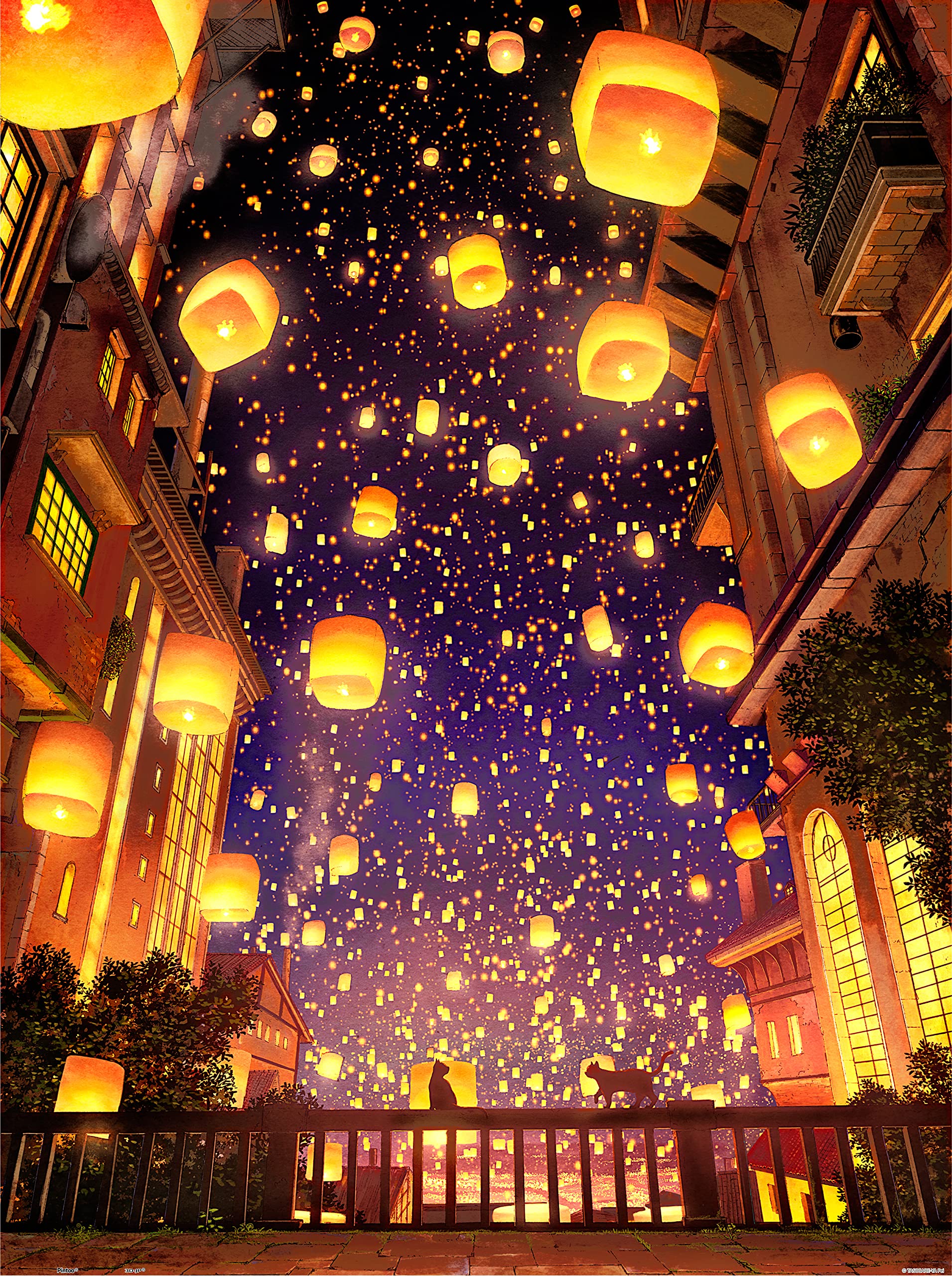 Pintoo Jigsaw Puzzles 1200 Piece for Adults - ペい - Sky Lantern Festival Beautiful Plastic Puzzle for Home Decor Zero Dust Easy Storage [H2412]