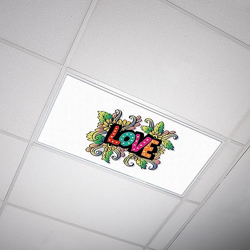 Miniatura 8 de Cubierta de luz fluorescente para luces de techo, decoración de aula, inserto de película retroiluminada de alta calidad, 2 x 4 (22.38 x 46.5