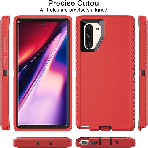 Miniatura 5 de HONG-AMY Funda para Samsung Galaxy Note 10 con protector de pantalla de TPU flexible autorreparable 2 unidades, 3 en 1, cuerpo completo, a prueba de