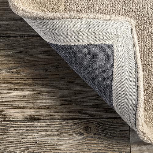 Miniatura 4 de nuLOOM Marianne Alfombra de lana hecha a mano, 8 x 10, beige