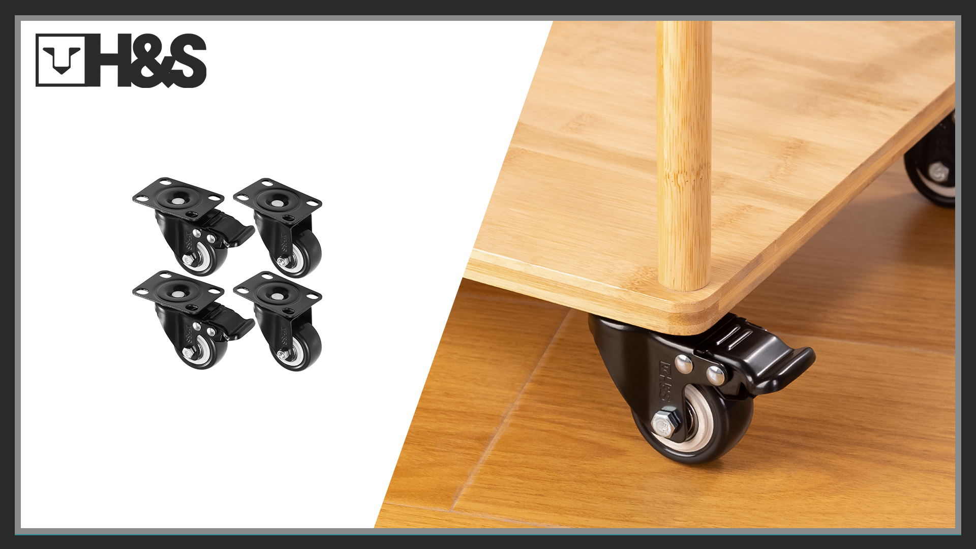 Set De 4 Roulettes Pivotantes 50mm - Caoutchouc - Capacité 200kg - Pour Meubles Et Chariots