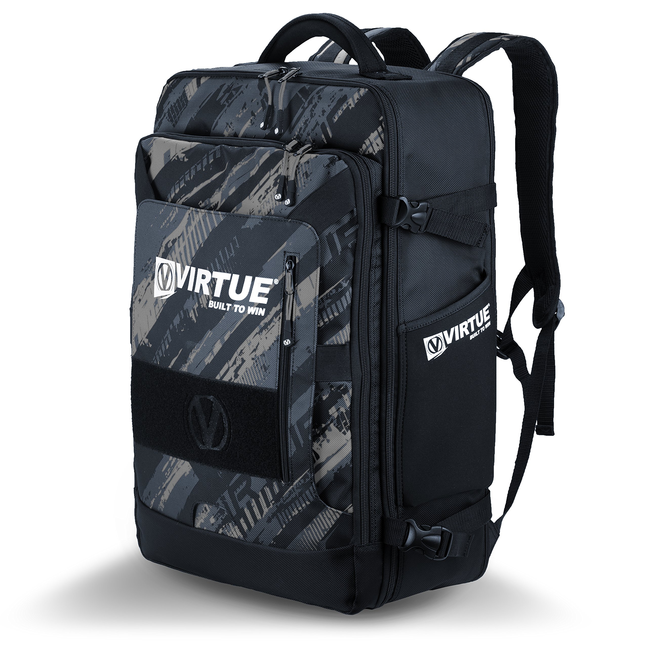 VIRTUEGambler Backpack - Ultra Lightweight Expandable Gear Bag - Graphic Black
