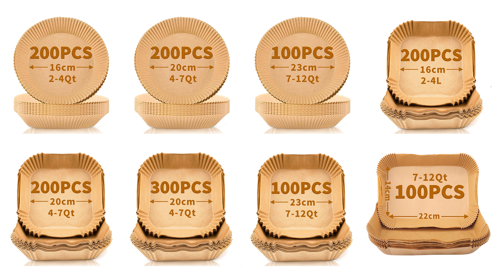 Papel Para Freidora De Aire, 50 Piezas, Cuadrado, Papel Vegetal De Horno Antiadherente Desechable Sin Perforar Para Hornear Asar Marron Dam 93939952