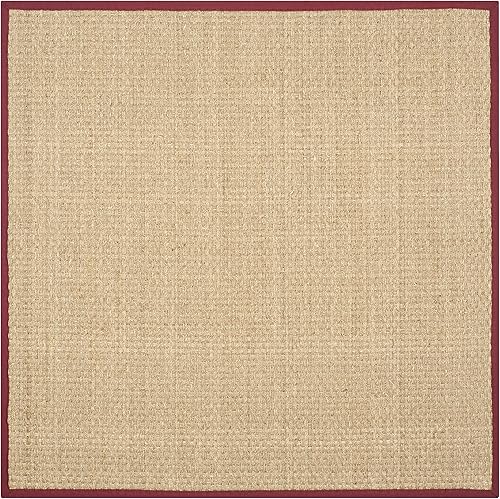 Vista 153 de SAFAVIEH Natural Fiber NF114A - Alfombra de hierba marina, tejido de canasta, con borde, para zonas de alto tráfico, sala de estar, dormitorio, 2