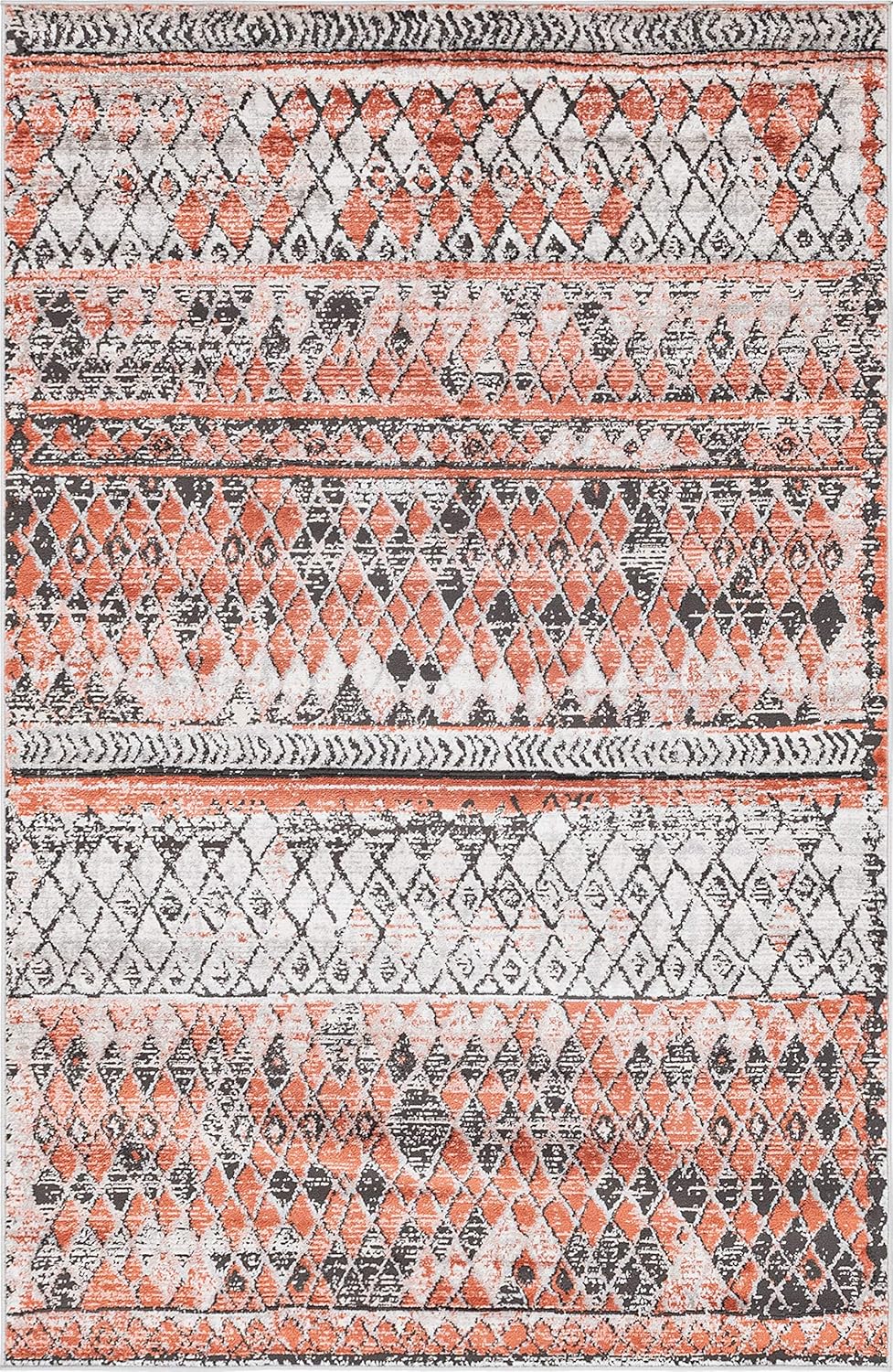 Leipzig Collection Area Rug 5' x 8' Salmon Low
