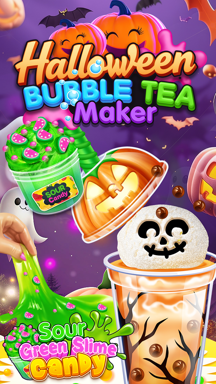 Halloween Bubble Tea Maker Spooky Halloween Treats & Candy App on