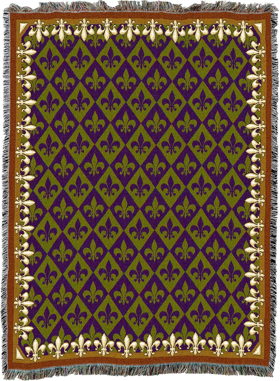 Pure Country Weavers New Orleans Blanket - Gift Tapestry Throw Woven from Cotton - Made in the USA (72x54)