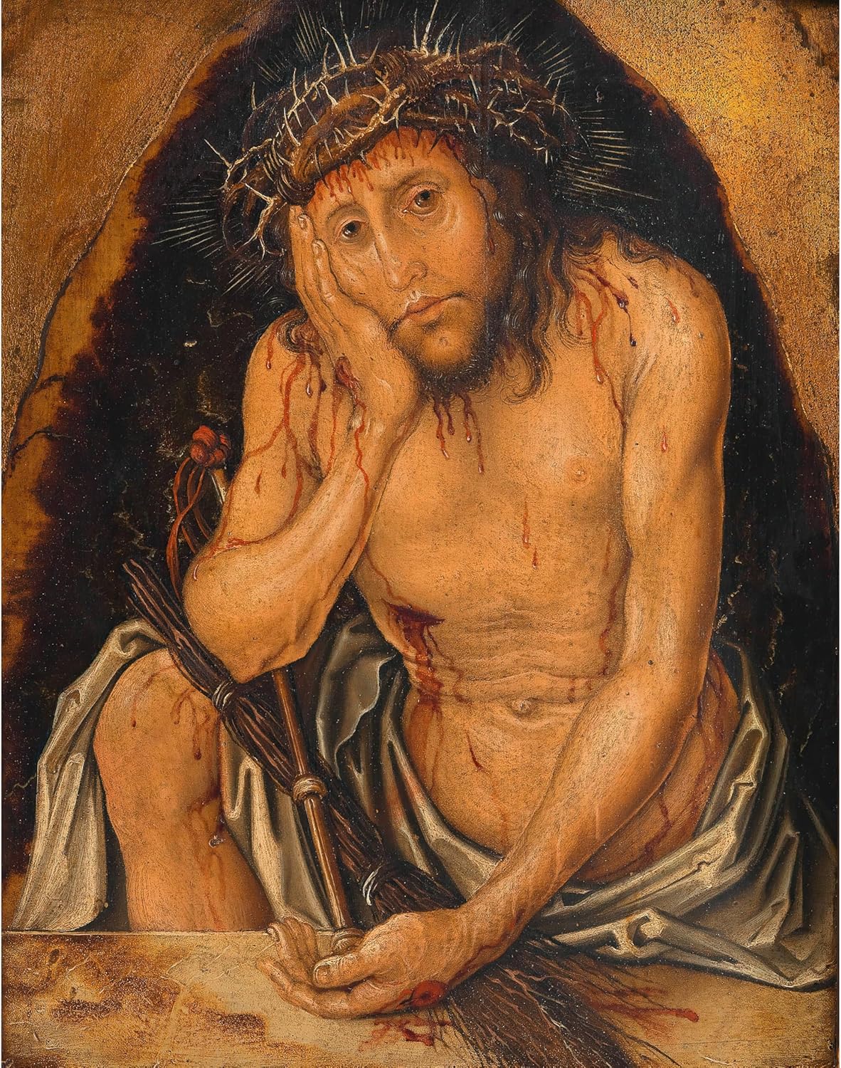 ArtDirect Christ as Man of Sorrows (copy after Albrecht Dürer) (1551–1600) Unframed Art Print Giclee Poster by Anonymous - Ready for Framing with Customization Sizes 8x10, 11x14, 16x20, 24x31, 36x46 and 47x60 inches