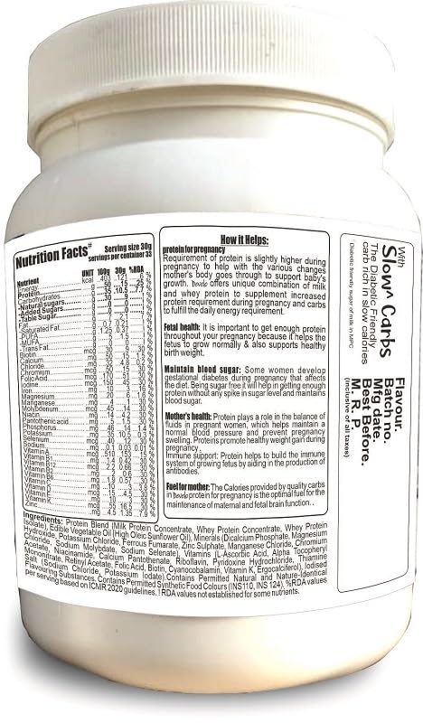 Image of Advanta Sugar Free Whey Protein Powder for Pregnant Women for Pregnancy & Breastfeeding Mothers - 1 KG Elaichi Pista