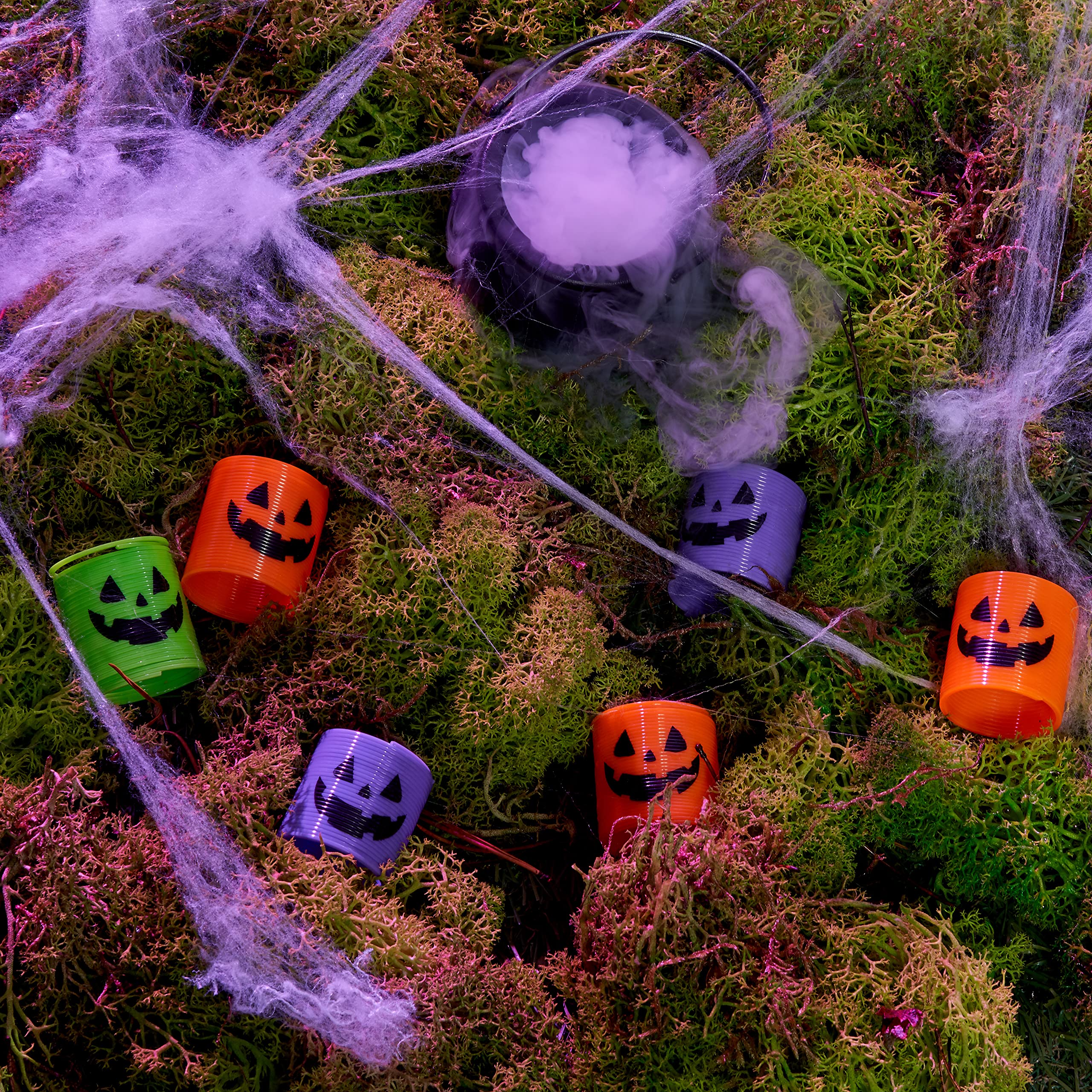 The Twiddlers - 36 Mini Halloween Magic Springs, Trick or Treat Party Toys Bag Fillers, Kids Game Prizes & Gifts