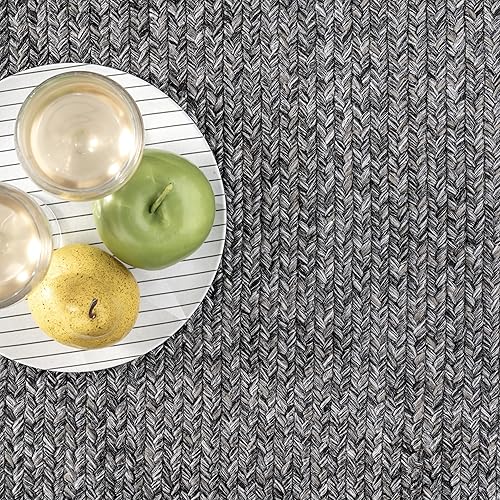 Miniatura 7 de nuLOOM Wynn - Alfombra de área trenzada para interiores y exteriores, 2pies 6pulgadas x 10pies, aguamarina, rectangular, 516de pulgada de grosor,