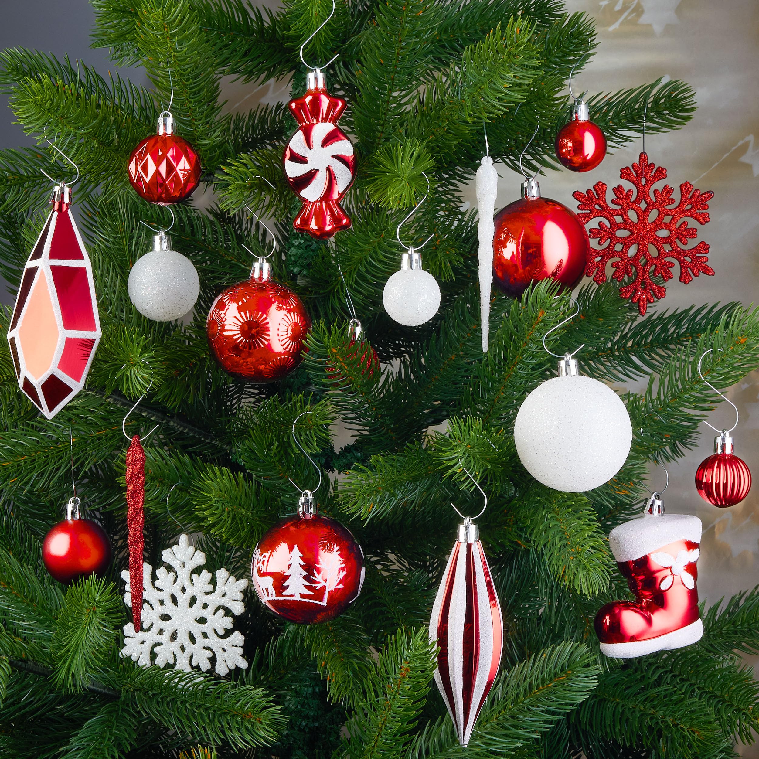 57-Delige Set Kerstballen Creme Aanbieding ⏰ | VoordeelVange