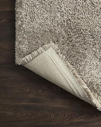 Miniatura 5 de Loloi II Mila Shag Collection MIL-01 - Alfombra de área gris de 5 pies x 7 pies 6 pulgadas