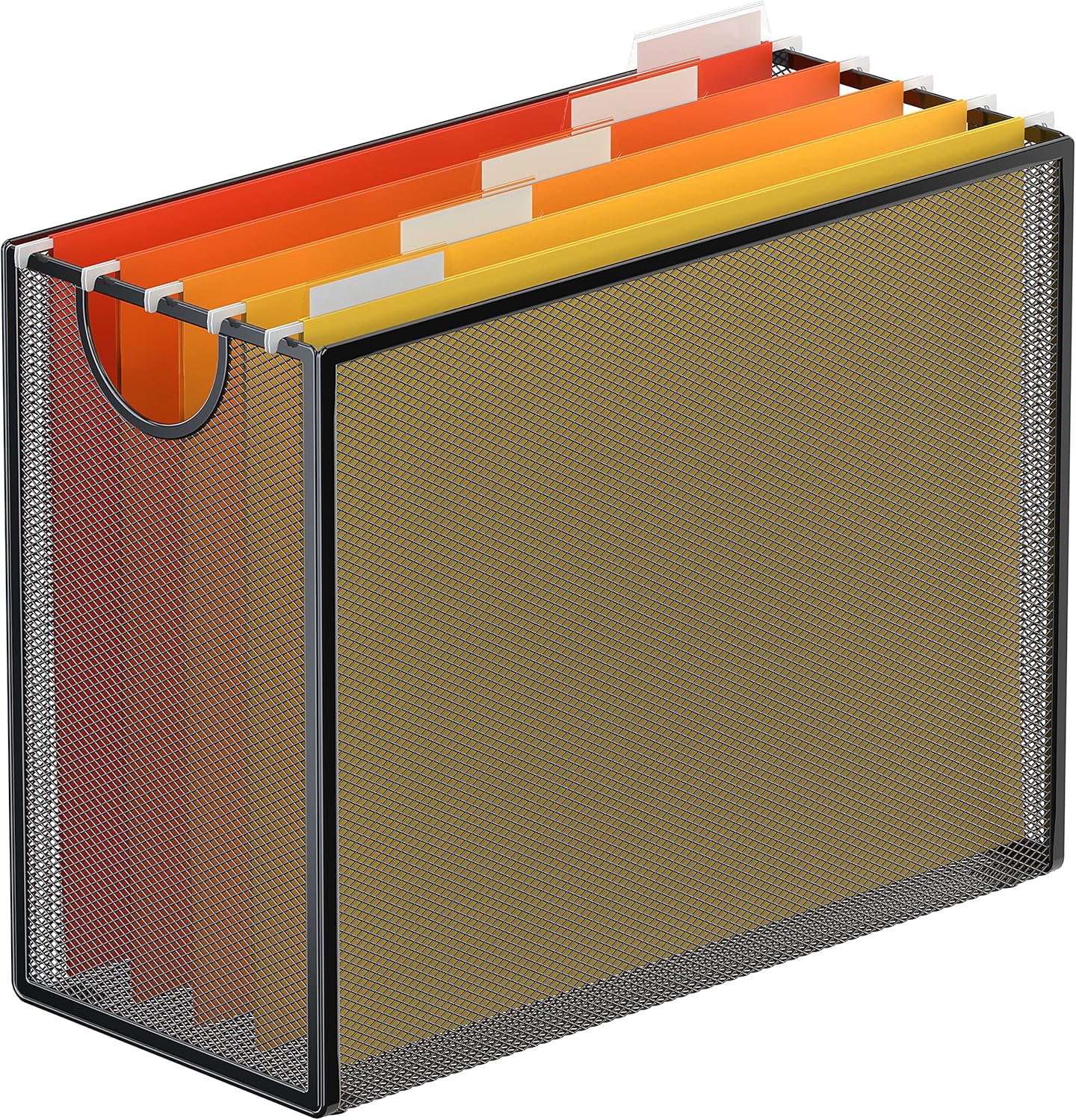 DALTACK Hanging File Folder Organizer, Mesh Folder Box Includes 5 Grey Hanging File