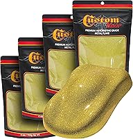 Vista 60 de Custom Shop - Plata a arco iris- 4 onzas de microescamas holográficas de metal de 0.004 pulgadas de tamaño de 100 micrones - Resistente a los rayos